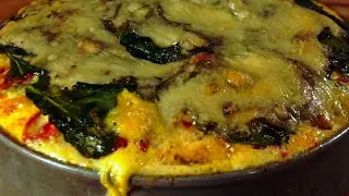 Simple-Quick Potato Spinach Quiche Crustless with Cheese.  #viralvideo #shortvideo #shorts #dinner