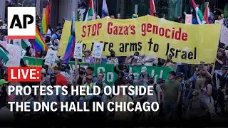 DNC LIVE: Protests held outside the convention hall in Chicago