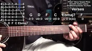 How To Play PLUSH Stone Temple Pilots On ACOUSTIC Guitar Lesson @EricBlackmonGuitar