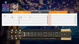 🎸 Tangled - I See the Light - EASY Guitar tutorial (TAB AND CHORDS) Ⓜ️