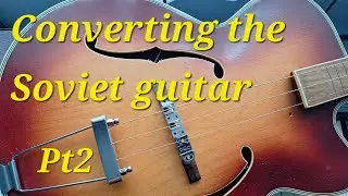 Soviet era guitar body , 3 string slide conversion #music #guitar #slideguitar #conversion 