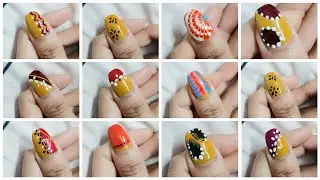 Yellow nails design 💛 ✨️ 💅Easy nail art at home 💅 #nailart #simplenails #nails