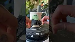 This part is so satisfying.....#ceramicmug #potterymugs #mug #sweaterweather #ceramics #pottery