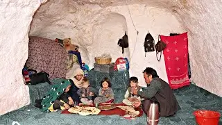 Twin Family’s Daily Life in Caves | Traditional Village Lunch Routine #village #food #villagelife