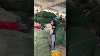 The best clothing wholesale market in Guangzhou, China #usedshoes #watch