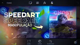 Speed art manipula&ccedil;&atilde;o no celular - fa&ccedil;o banner e logo gr&aacute;tis (Ps touch - Pixelab - Picsart)