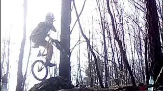 Big jump on BMX, our hometrail build