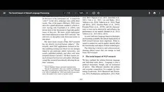 Paper Reading & Discussion: The Social Impact of Natural Language Processing