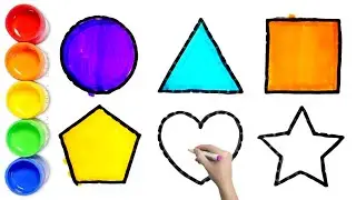 circle heart triangle star square Pentagon, shapes name, shapes, drawing, drawing for kids, 44