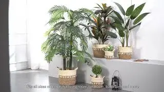 Elevate Your Greenery with DECOMOMO Decorative Wicker Basket For Plants and Household Storage!