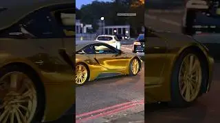 BMW i8 in chrome gold wrap #bmw #bmwi8 #supercars
