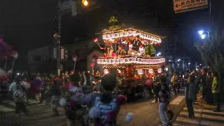 《疾走~‼︎》令和7年  長野県北安曇郡池田町  池田八幡神社秋祭り 例大祭  エリカ交差点  舞台の疾走💨