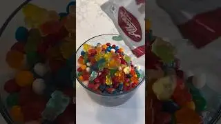 Candy Salad 🍭🩵 #candy #candysalad #restock #satisfying #asmr #movienight #sweet #fyp #short #viral