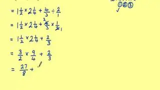 Year 7 BIMDAS Fractions eg4
