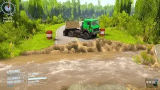 Truck driving on Dangerous Road - Spintires Mudrunner 2018