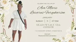 COMMITTAL SERVICE FOR THE LATE AVA MARIE LAZARUS-FARQUHARSON