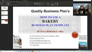 How to use a BAKERY Business Plan Template by Paul Borosky, MBA.