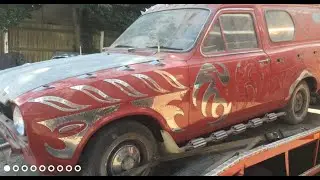 PT3 Fire damage destroyed MK1 Ford Escort van Fairground bumper car van
