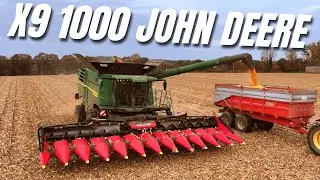 MOISSON DE MA&Iuml;S AVEC LA X9 1000 : R&Eacute;COLTE XXL ! 🌽🔥#msequipement #johndeere