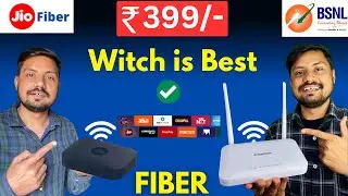 Jio Fiber vs BSNL Fiber ₹399 Plan 40mbps🚀 | Which is Best in 2025? Full Comparison Ch & Ott App