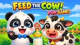 Cute Baby Cow Feeding 🐄 | Little Panda Game | Play With Pandu