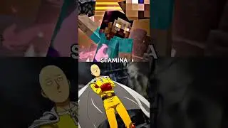 steve (creative mode) vs  saitama (mang&aacute;) #edit #batalha
