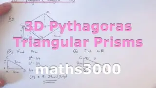 3D Pythagoras In Right Angled Triangular Prisms.