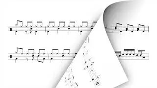 Slow 3/4 beat and fills - INTERACTIVE Sight Reading Practice for Drums - PLAY ALONG