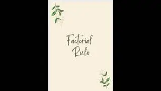 Factorial Rule #bestlearning
