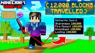 Minecraft But every step gives OP enchant!😱