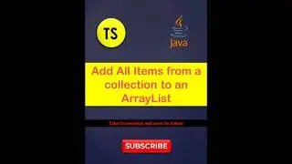 Effortlessly add all items from Collection to an ArrayList | #javaprogramming
