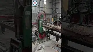 High Efficiency Vertical Woodworking Band Saw Machine for Cutting Logs #automobile #machine