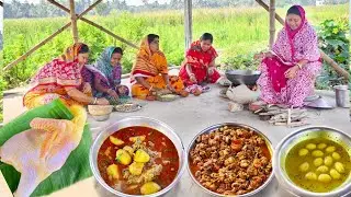 আলু দিয়ে দেশি মুরগির পাতলা ঝোল,কাঁকড়ার তেলঝাল আর কাঁচা আমড়ার টক সবাই মিলে জমিয়ে রান্না করলাম