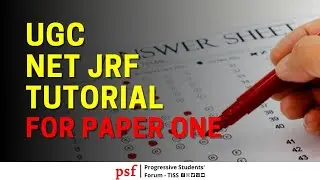 HOW TO PREPARE FOR UGC NET JRF EXAM | TUTORIAL FOR PAPER ONE | PSF TISS