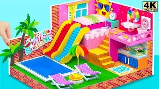 Build Dynamic Miniature House - Swimming Pool & Slide to Cool the Summer ❤️ DIY Miniature House