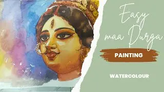 Maa Durga painting | Watercolor Painting   | Navratri  | Watercolor art | Watercolor tutorial  | Art