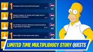 Fortnite Complete Multiplidiocy Quests - How to EASILY Complete Simpsons Story Quests
