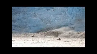 TSUNAMI from glacier calving montage 2017 HD #171