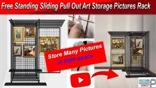 Free Standing Sliding Pull Out Art Storage Pictures Rack | Hang up to 500KG | Picture Hanging Direct