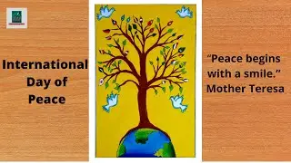 International Day Of Peace Drawing#4 || How To Draw Peace Day Poster For Competition With Oil Pastel