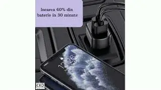 Incarcator auto pentru 2 dispozitive simultan www.originaldeals.ro