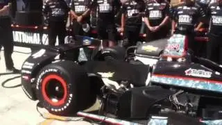 Chevy Indycar plays national anthem
