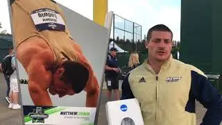 Akron's Matt Ludwig after pole vault at 2018 NCAA Outdoor Championships - 6/6/18