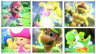 Mario Golf Super Rush - All Characters Super Shots