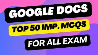 Top 50 Essential MCQs on Google Docs | Master Google Docs for Exams & Productivity #tranding #google