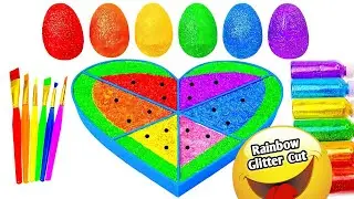 I Cut Open the Most Satisfying Rainbow Glitter Heart&hellip; AND THIS HAPPENED! ASMR ChocoPop #asmr
