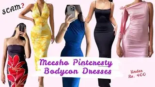 Meesho Bodycon Dresses Under ₹400 💕 | Pinterest Inspired Affordable Outfits Haul!