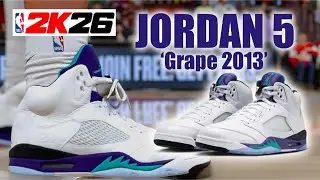 NBA 2K26 Shoe Creator - How to make Jordan 5 'Grape 2013'