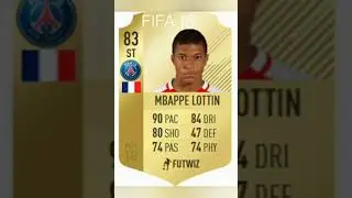 Mbappe evolution (FIFA 17 to 22)