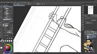 Fazendo a ink(arte final) para uma capa do meu portf&oacute;lio que trabalho com comic (Part 1/10)